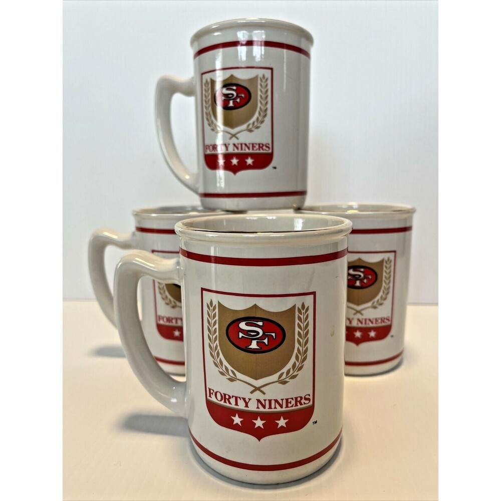 San Francisco 49ers Coffee Mugs Beer Steins Set of 4 Russ Berrie NFL Football